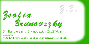 zsofia brunovszky business card